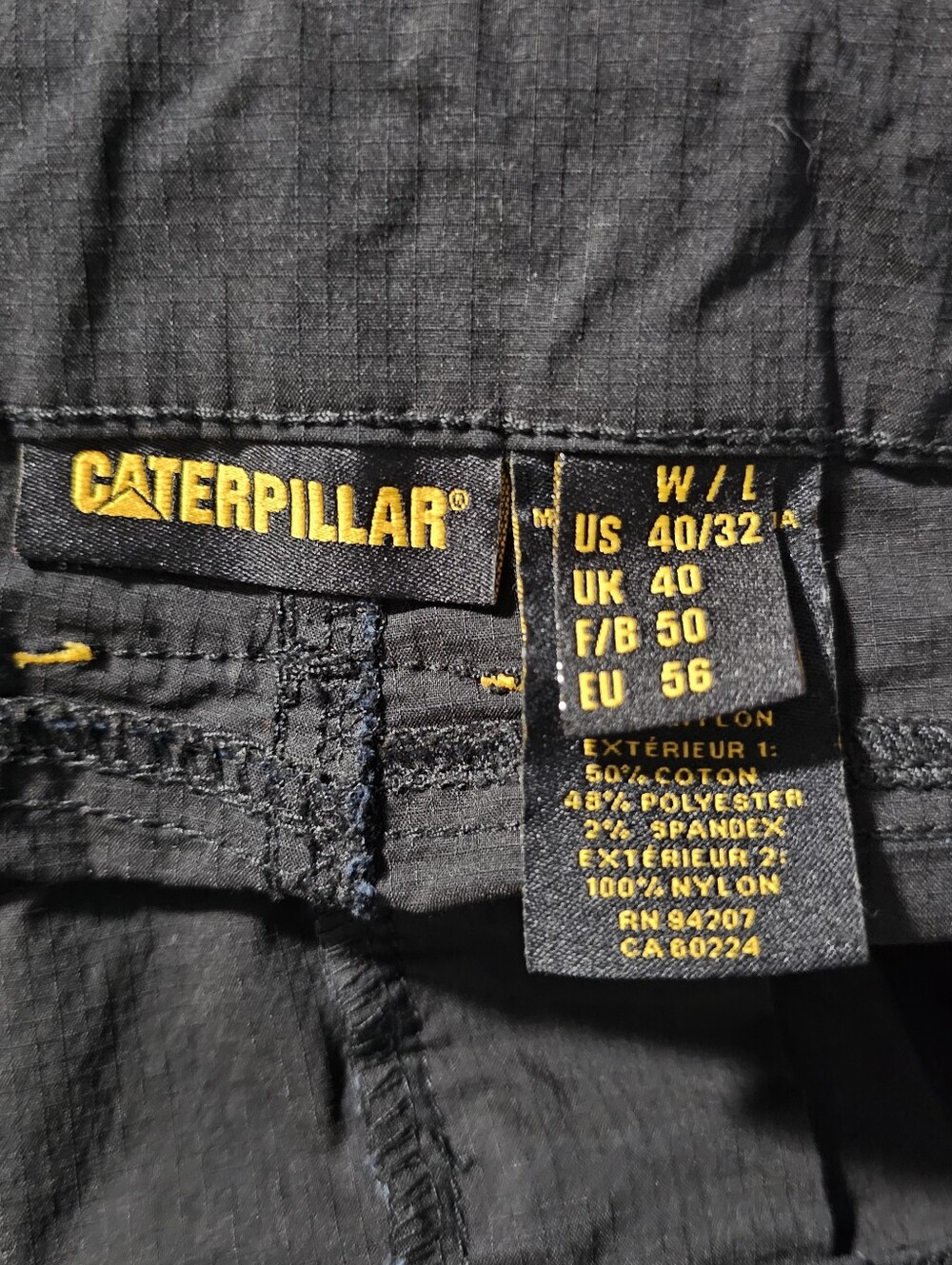 Caterpillar Workwear Nexus Work Pants – Men’s 40x32 | Black & Yellow - Picture 3 of 5